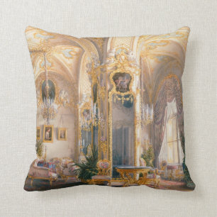 Coussin  Le Dessin de style Rococo II, avec des Cupidons