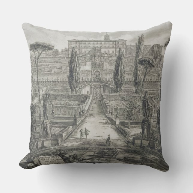 Coussin Le d'Este de villa chez Tivoli (gravure) (Recto)