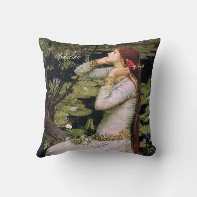 Coussin Le destin d'Ophelia Texte personnalisable  (Verso)