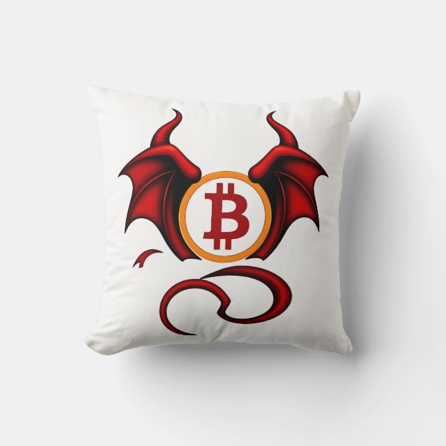 Coussin Le Diable de Bitcoin (Recto)