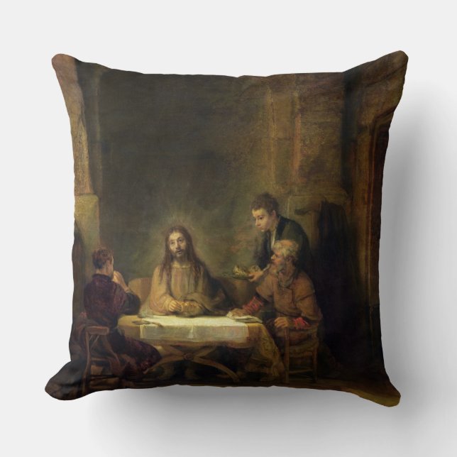 Coussin Le dîner chez Emmaus, 1648 (huile sur le panneau) (Recto)
