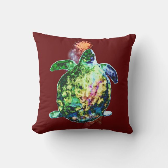 Coussin Le doigt de couleur cosmique (Recto)