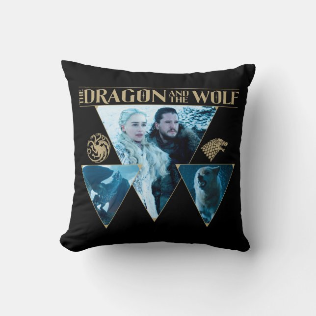 Coussin Le Dragon et le Wolf Daenerys & Jon Graphic (Recto)