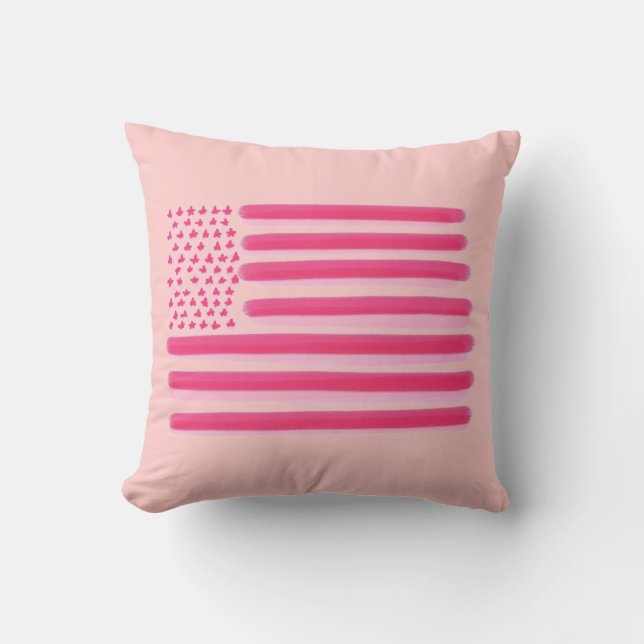 Coussin Le drapeau américain rose tient le premier rôle le (Recto)