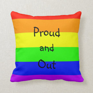 Coussin Le drapeau arc-en-ciel gay pride LGBTQ est fier et