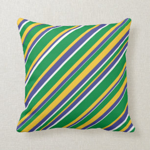 Coussin Le drapeau du Brésil a inspiré le motif coloré