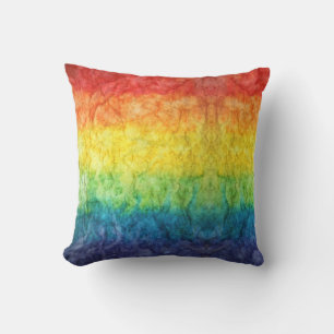 Coussin Le drapeau tie-dyé de SlipperyJoe arc-en-ciel pres