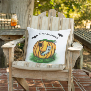 Coussin Le fantôme d'Halloween, chauve-souris, fantôme et 