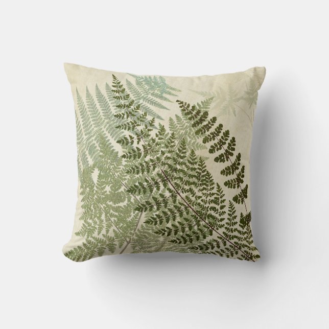 Coussin Le feuille simple de fougères a posé le carreau (Recto)