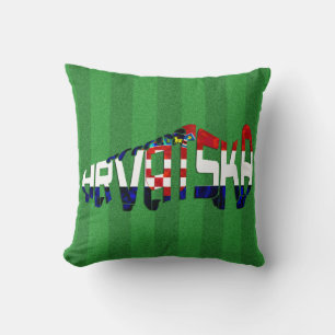 Coussin Le football Calligram de Hrvatska Croatie