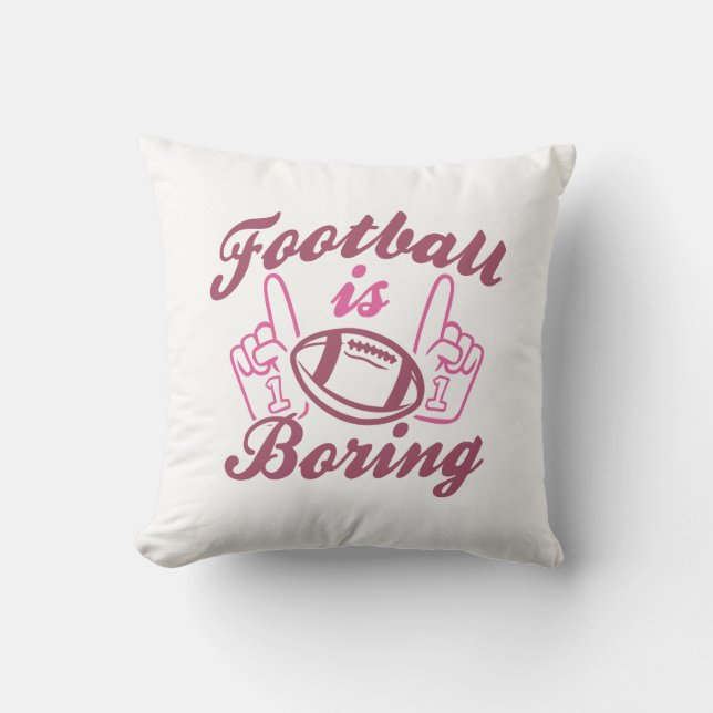 Coussin Le football est ennuyeux (Recto)