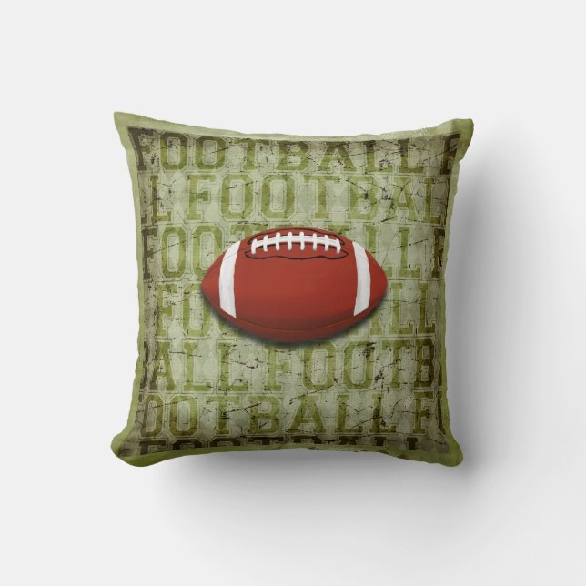 Coussin Le football grunge vert génial (Recto)