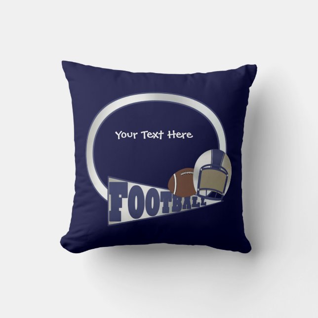 Coussin Le football (personnalisable) (Recto)