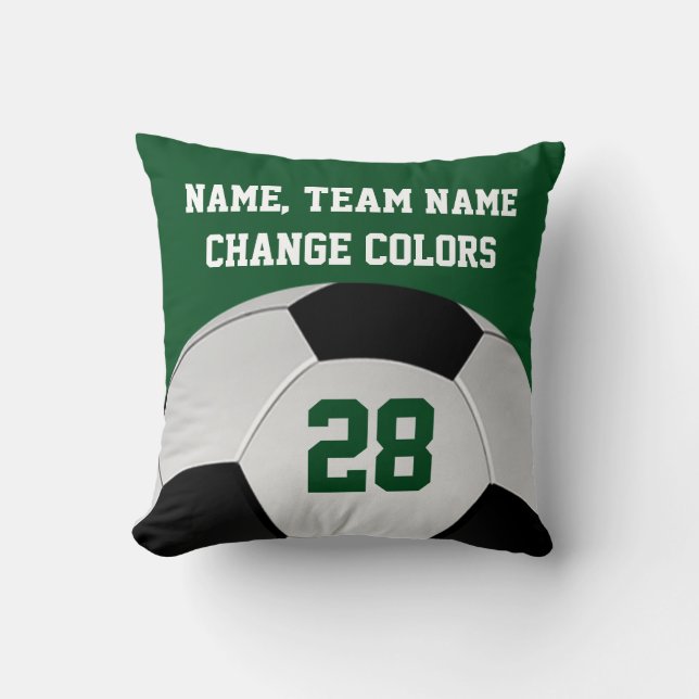 Coussin Le football personnalisé repose votre nom, (Recto)