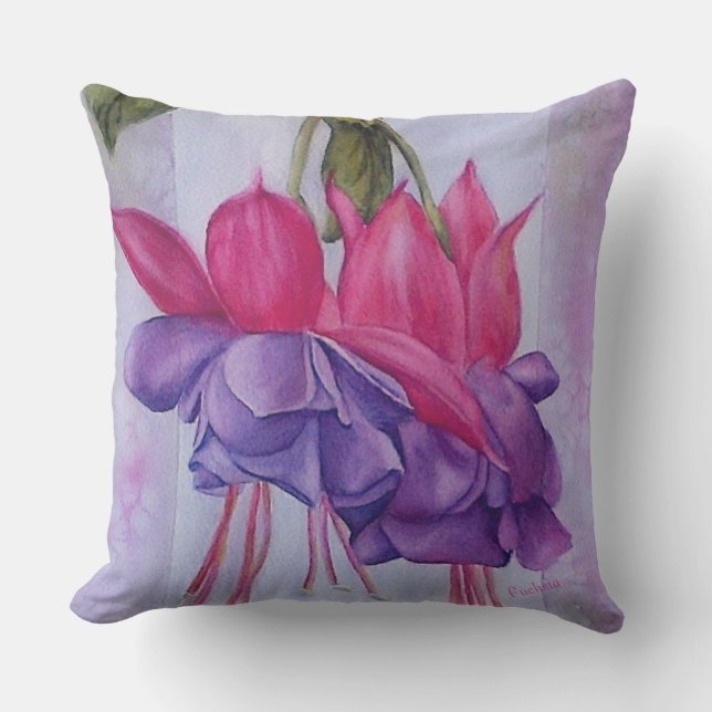 COUSSIN LE FUCHSIA POURPRE DE ROSES INDIEN FLEURIT LE (Recto)