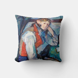 Coussin Le Garçon de la Veste Rouge, Cezanne