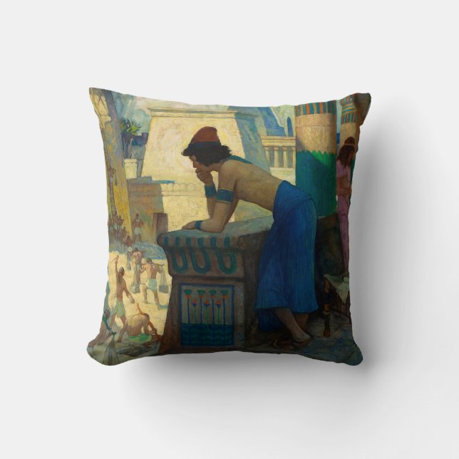 Coussin Le garçon, Moïse par Newell Convers Wyeth (Recto)