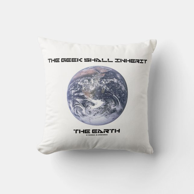 Coussin Le Geek Héritera La Terre (Recto)