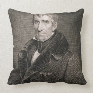 Coussin Le Général principal William Henry Harrison, gravé