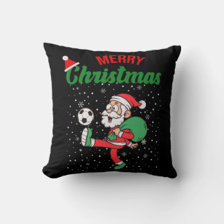 Coussin Le gentil Père Noël Jouer au football Carton de No
