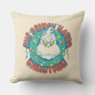 Coussin Le Grinch détestait Noël