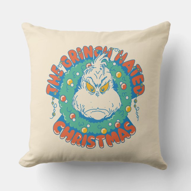 Coussin Le Grinch détestait Noël (Recto)