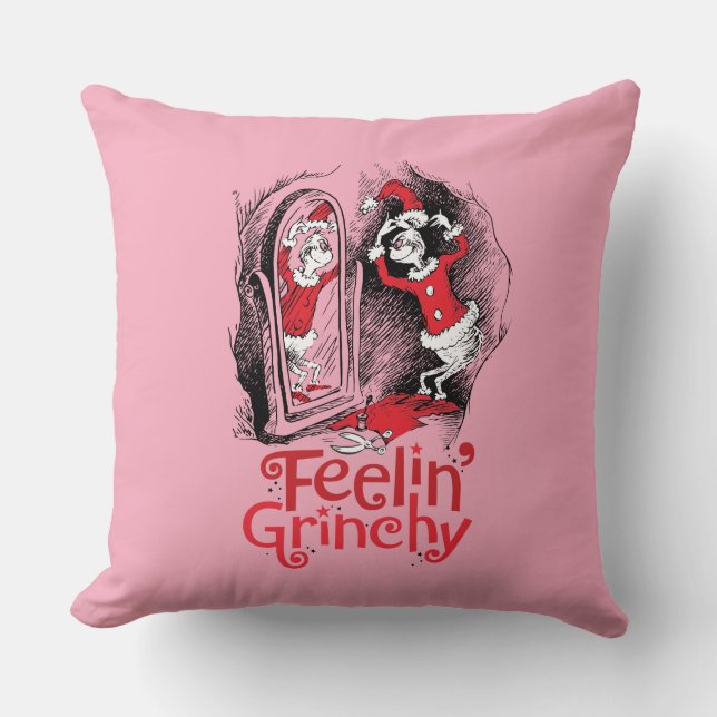Coussin Le Grinch | Sentiment Grincheux (Recto)