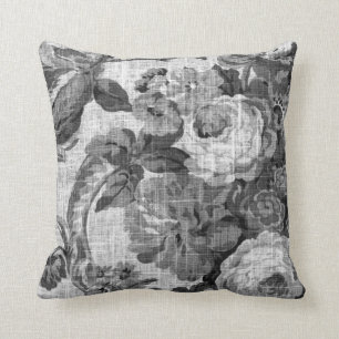 Coussin Le gris noir et blanc modifie la tonalité le tissu