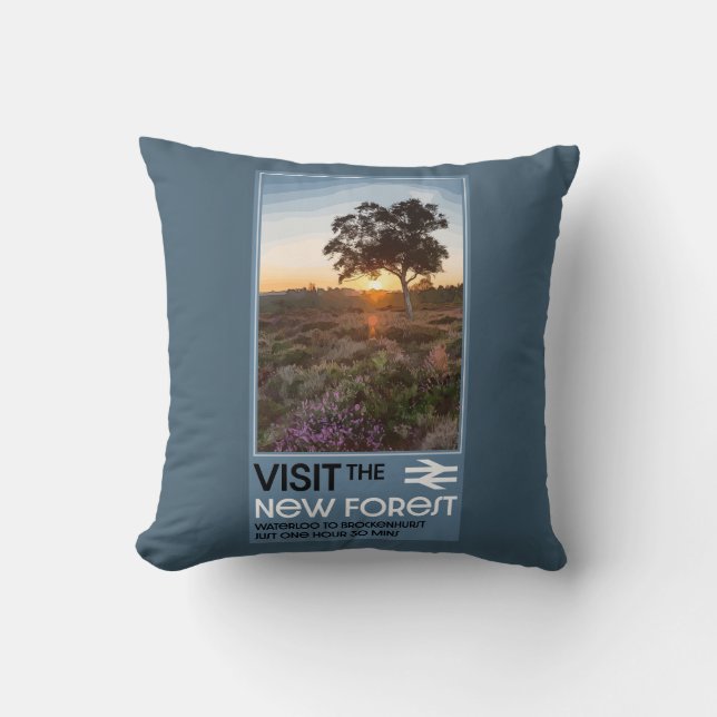 Coussin Le Hampshire de la forêt Angleterre (Recto)