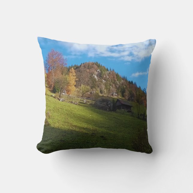 Coussin Le Haut Pré - Nature Sauvage Roumanie (Recto)