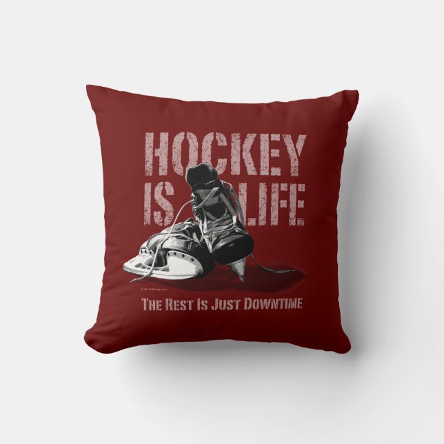 Coussin Le hockey c'est la vie (Recto)