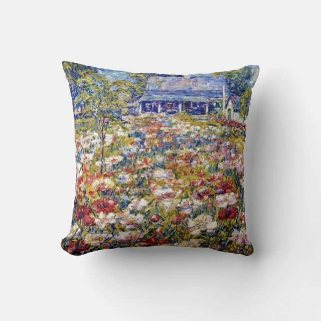 Coussin “Le jardin aux pivoines” (Recto)
