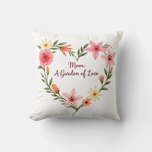 Coussin Le jardin d'amour de maman (Recto)