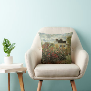 Coussin Le jardin de Monet à Argenteuil de Claude Monet