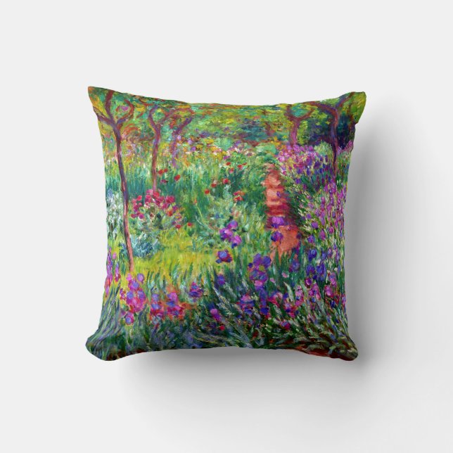Coussin Le jardin d'Iris de Giverny Monet (Recto)