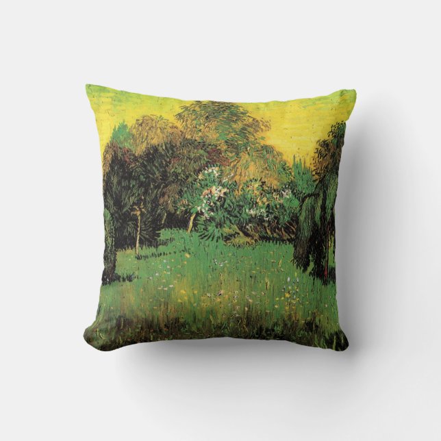 Coussin Le jardin du poète par Vincent van Gogh (Recto)