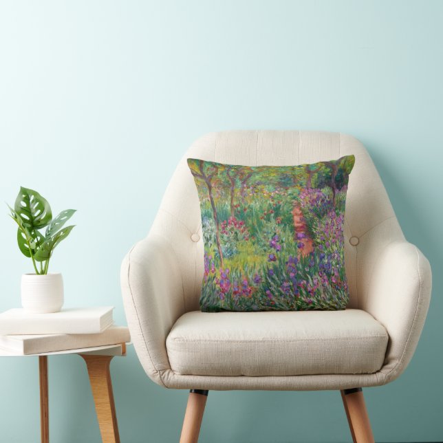 Coussin Le Jardin Iris De Giverny By Claude Monet (Chaise)