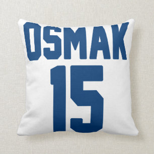 Coussin le jersey d'hockey a personnalisé le carreau 16" x