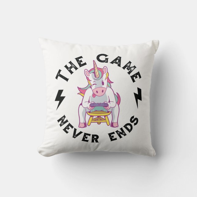 Coussin Le jeu n'est jamais fini (Recto)
