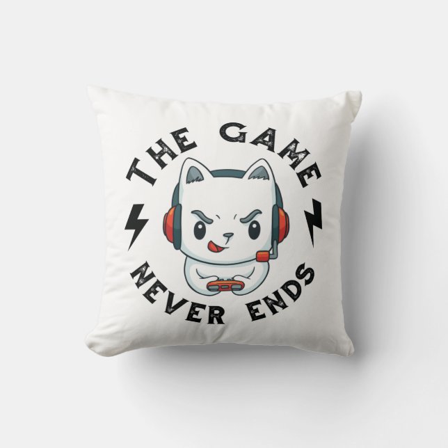Coussin Le jeu n'est jamais fini (Recto)