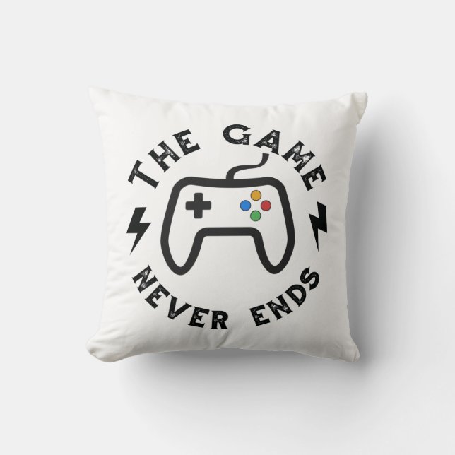 Coussin Le jeu n'est jamais terminé (Recto)