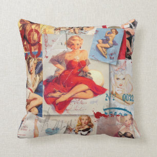 Coussin Le kitsch Bitsch : Collage 1 de Pin- d'amour