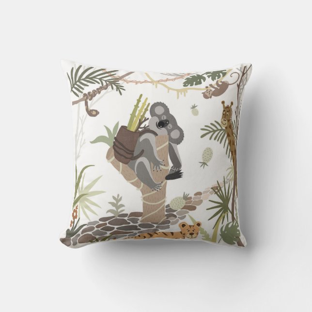 Coussin "Le koala animal tropical" (Recto)