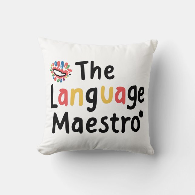 Coussin Le Language Maestro (Recto)