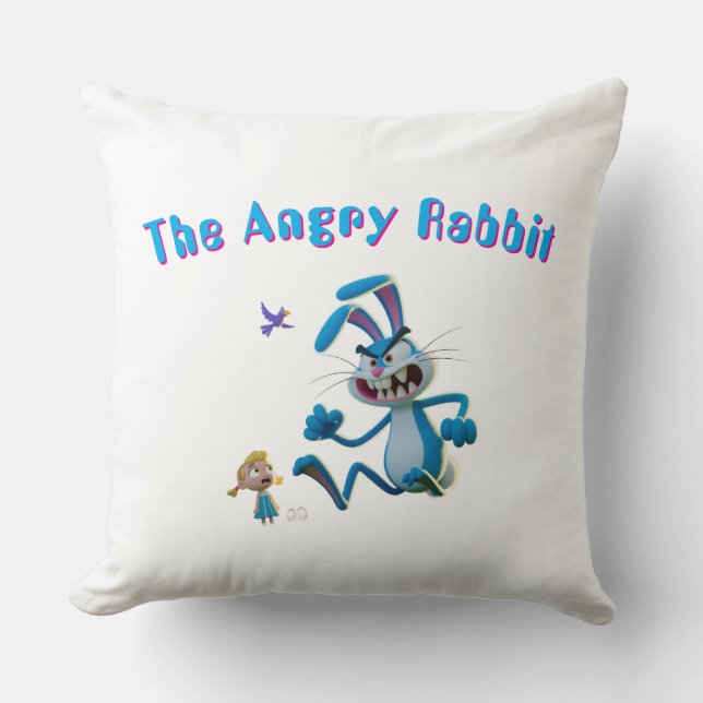 Coussin Le lapin en colère  (Recto)