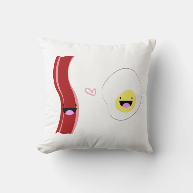 Coussin Le lard aime l'oeuf (Recto)