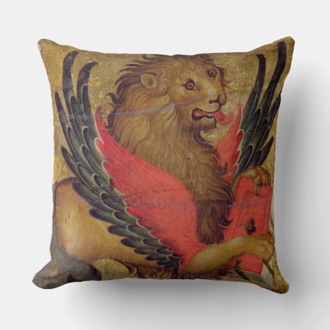 Coussin Le lion de St Mark (huile sur le panneau) (Recto)