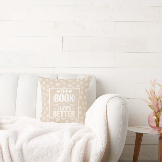 Coussin Le livre est toujours meilleur  (Canapé)