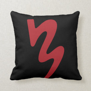 Coussin Le logo de marche bilatéral rouge et noir de