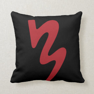 Coussin Le logo de marche bilatéral rouge et noir de